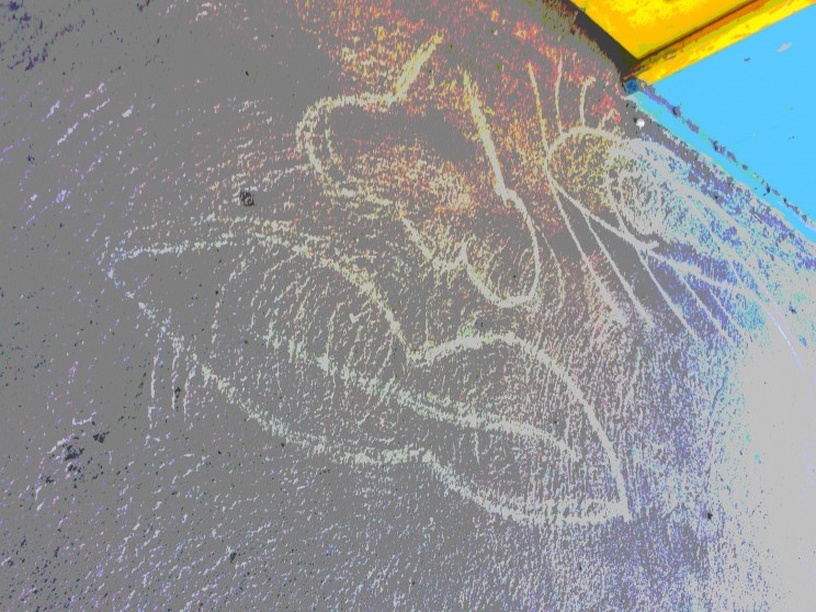 Trace Vestige d'un visage en corps suave